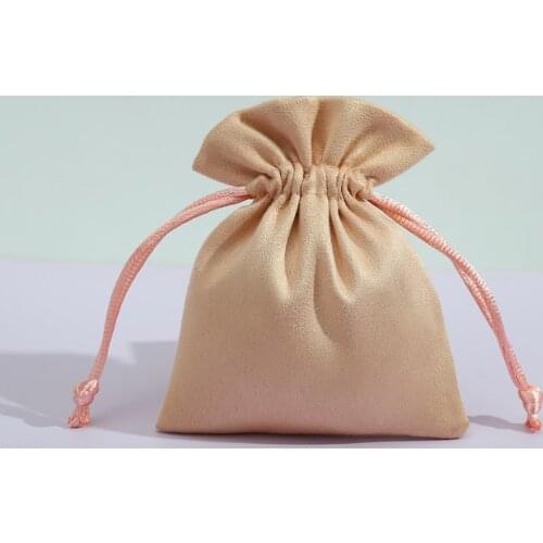 50pcs High Quality flannel Storage Velvet Bags Beads/Tea/Candy/Jewelry Organza Drawstring Bag for Wedding Christmas Gift Pouches