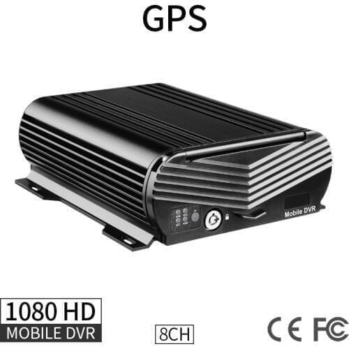 GPS 8CH 1080 AHD Hard Disk Car Mobile DVR VGA PC Playback Delayed Shutdown G-sensor I/O Truck Bus Boat Realtime Video Recorder