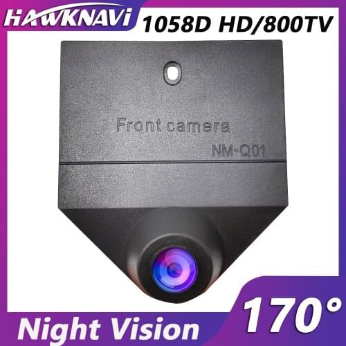 Hawknavi Car Front View Camera 1058D Chip 800TV Line Waterproof HD Image Night Vision Parking Assistance
