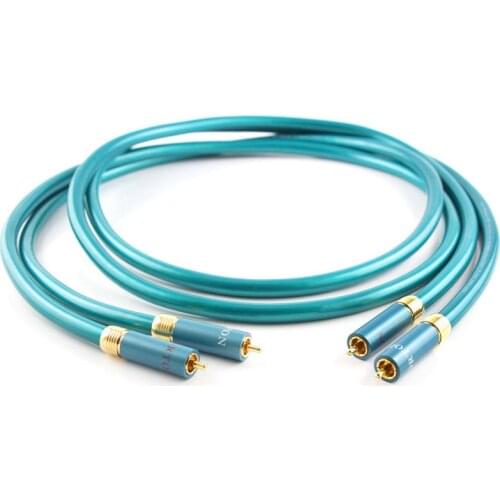 Hifi 8N OFC Ortofon RCA Cable Hi-end CD Amplifier Interconnect 2RCA to 2RCA Male Audio Cable