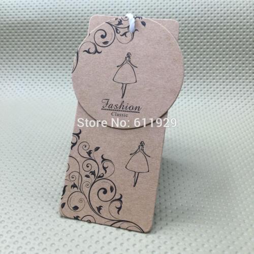 Customize shape cutting labels/clothing round kraft paper hang tag/garment printed tags/cardboard tags/clothing label/trademark