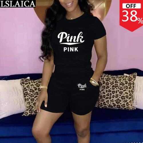 Short Set Solid Color Round Neck Top Short Pants Letter Print Women Clothes 2021 Summer Running Knitted Suits for Women