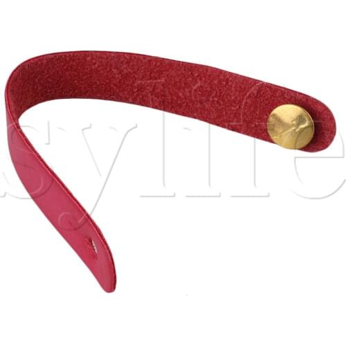 198x20mm Red Leather Guitar Strap Hook Button for Guitar Music Style