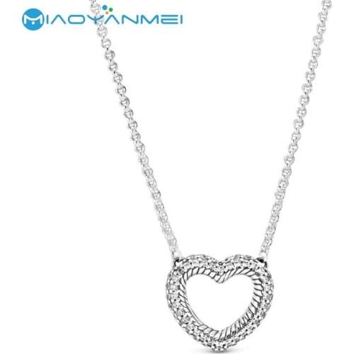 Lady Birthday Gift 2020 Autumn New 925 Sterling Silver Necklaces Silver Love Pendant Silver Necklaces Women DIY Fashion Jewelry