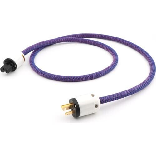 OFC Copper Hifi audiophile upgrade mains power cable US/EU Schuko Hi-Fi AC Mains 10AWG HIFI Power leads AMP DVD Cable Audio