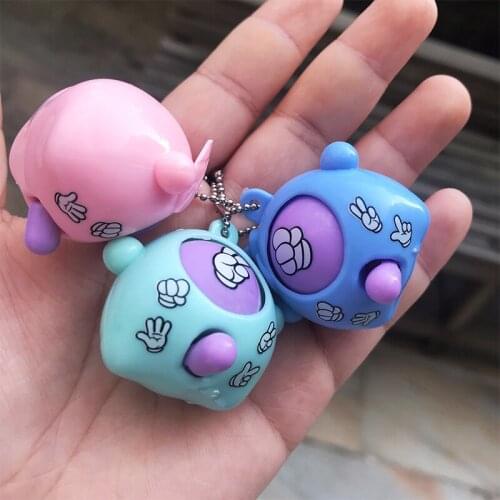 Mini Mora Device Fair Finger-guessing Game Rock Paper Scissors Play Toy Round Egg Delicate and Funny Key Chain Pendant