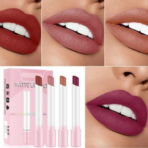 Five Pack Cigarette-shaped Lipstick Set Matte Velvet Lasting Creative Pink Girl Cigarette Tube Lip Glaze Set Makeup