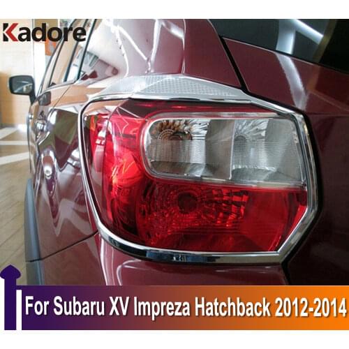 For Subaru XV Impreza Hatchback 2012 2013 2014 ABS Chrome Taillight Cover Rear Tail Light Lamp Cover Trim Decoration Car Sticker