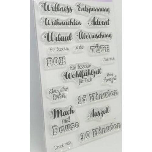 German Transparent Clear Silicone Stamp/Seal for DIY scrapbooking/photo album Decorative clear stamp sheets A2723