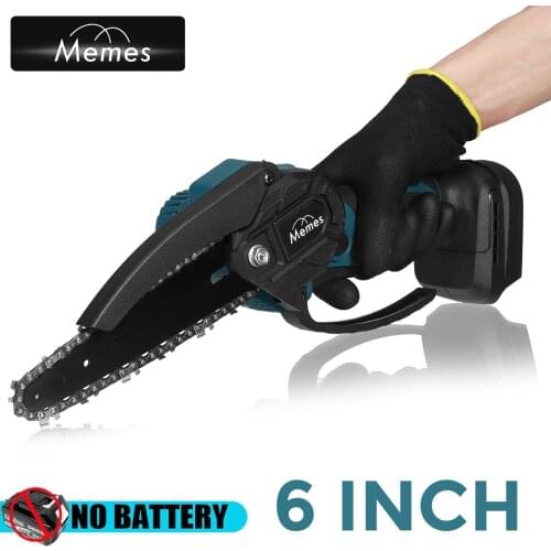 Electric Chain Saw 6 Inch Pruning Chainsaw Cordless Portable Tree Trimming Saw Wood Cutters Garden Tools For Makita 18V Battery