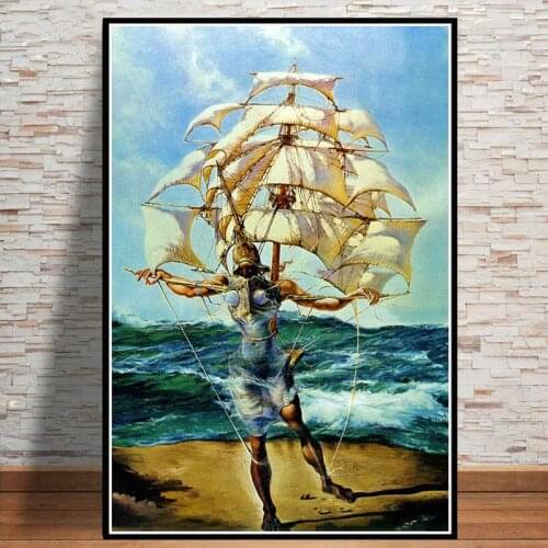 Poster And Prints Retro Psychedelic Painting Salvador Dali Surrealism Wall Art Abstract Pictures For Living Room Home Decor
