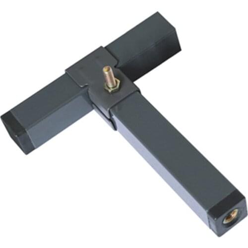 Adjustable Height Clamp Tube Leg Metal Square Bed Riser Table Legs for Tatami Bed Frame Fixed Support Foot Screw Hardware