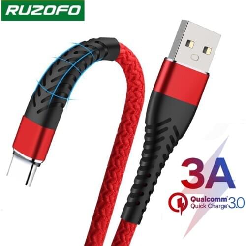 RUZOFO USB C to USB A Cable USB-C Charger Type C Fast Charging Data Cable for Samsung Galaxy S9 Huawei P30 Quick Charge USB Cord