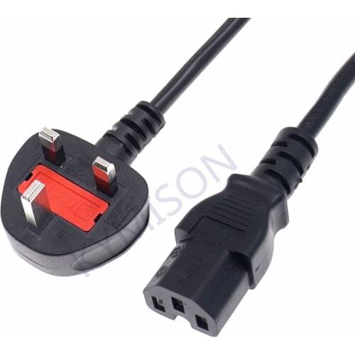 UK BS1363 Plug to IEC320 C15 Power Cable Kettle Lead With Fuse Singapore Malaysia Electrical PDU UPS Extension Cord 3G1.0mm Wire