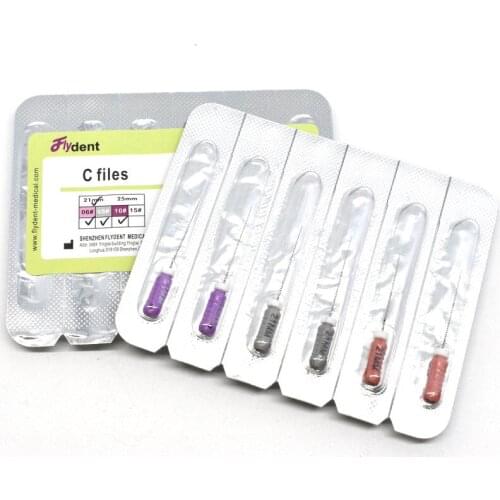 Dental Hand Use C Files Endo Root Canal Stainless Steel #6 #8 #10 15# C+ Files Use For Root Canal Cleaning Dental Intrusment