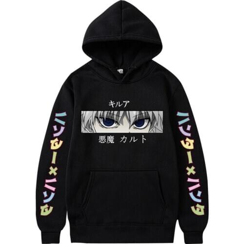 Janpanese Anime Hunter X Hunter Killua Hoodies Men Fashion Funny Printe Streetwear Sweatshirts Autumn Winter Hip Hop Pullover