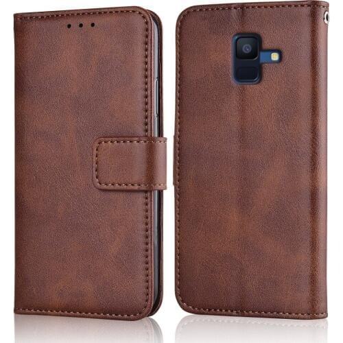 A6 Plus 2018 Case Slim Leather Flip Cover for Samsung Galaxy A6+ 2018 A605 A605F SM-A605F Case Wallet Magnetic case