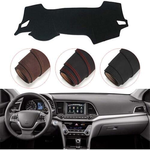 Console Dashboard Suede Mat Protector Sunshield Cover Fit For Hyundai Elantra Avante 2016-2018