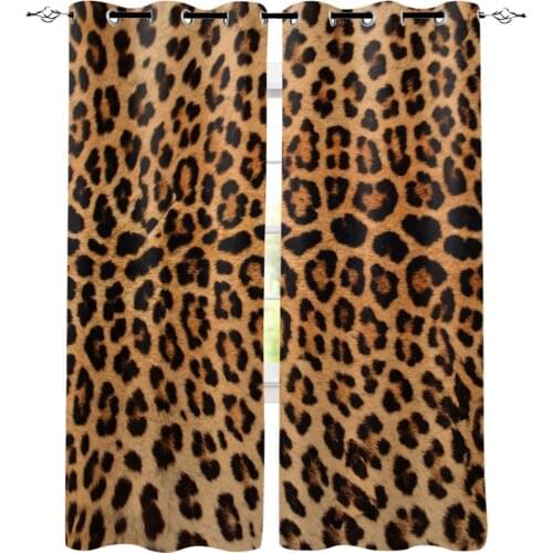 Leopard Print Curtains for Windows Drapes Blinds Modern Custom Printing Curtain For Living Room Bedroom Home Decor