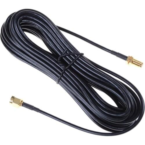 1PCS black 6M Antenna RP-SMA Extension Cable For WiFi Wi-Fi Router