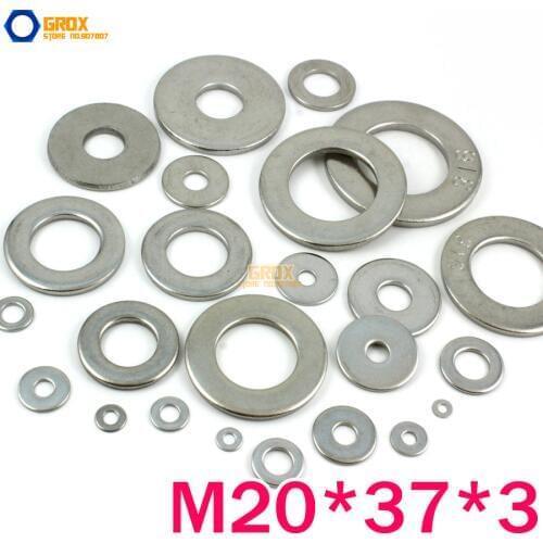 10 Pieces M20*37*3mm 316 Stainless Steel Flat Washer Marine Grade