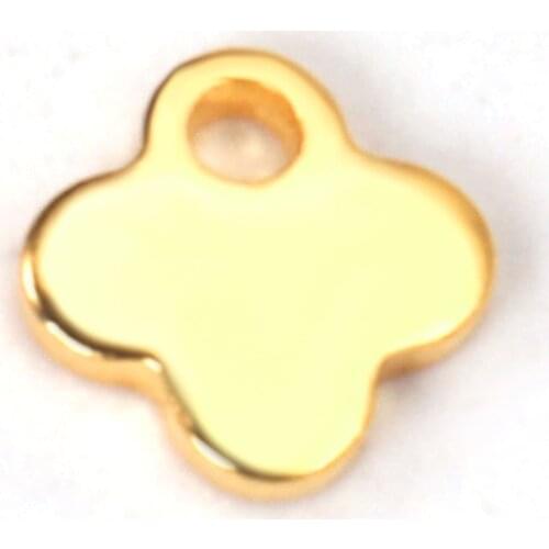 ASON 100pcs/lot Fashion Flower Pendant With Holes Stainless Steel For Necklace Bracelet DRY Handmade Jewelry Making Supplies