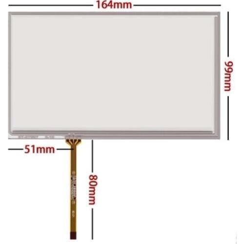 164mm*99mm new 7 inch 4 wire resistance touch screen car navigation screen car GPS DVD touch screen 164*99