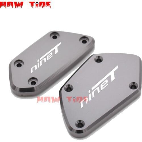 2PCS For For BMW R nineT 2013-2016 Motorbike Front Brake Clutch Oil Reservoir Fluid Tank Cap Cover RnineT CNC Aluminum