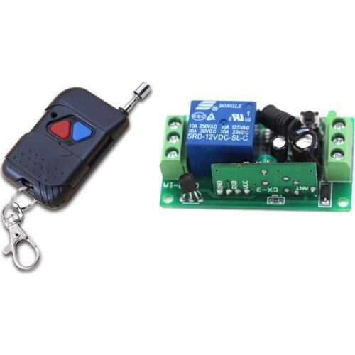 2017 Latest DC9V 12V 24V Smart Home Remote Controller Wireless Universal Switch Transmitter +Receiver 2Buttons 315mhz