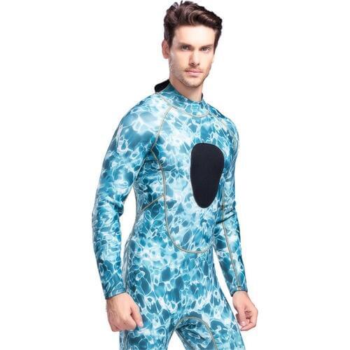 3mm Super Elastic Neoprene Camouflage Wetsuit Men One Piece Diving Suit for Mens Long Piece Conjoined Cold Warm Diving Suit