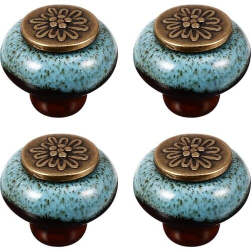 4Pcs Single Hole Cabinet Handles Drawer Pull Handles Furniture Door Accessories Antique Handle Antique Wardrobe Drawer Handle