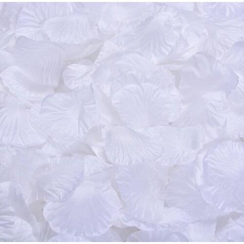 500pcs white color rose petals for wedding decoration artificial flower petals home decor accessories R-003-8