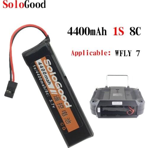 SoloGood Battery 4400mAh 1S 8C 3.7V Remote Control Lipo Battery for WFLY 7