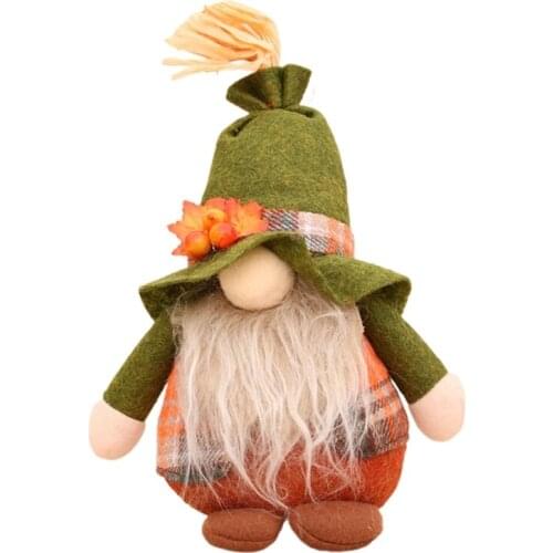 E8BD Harvest Festival Large Dwarf Gnome Doll Ornaments Cute Cartoon Dwarf Elf Home Decor Harvest Festival Celebration Desktop