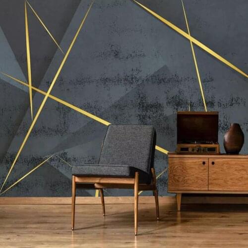 Milofi custom large 3D wallpaper mural Nordic abstract retro geometric line bedroom sofa background wall decoration wallpaper