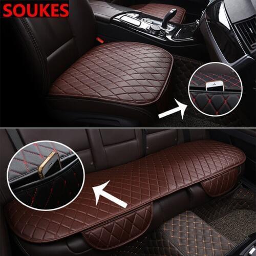 PU Leather Car Interior Seat Cushion Cover For Renault Megane 2 Duster Clio Honda Civic Fit VW touareg mk7 MK5 Mazda 3 6 CX5