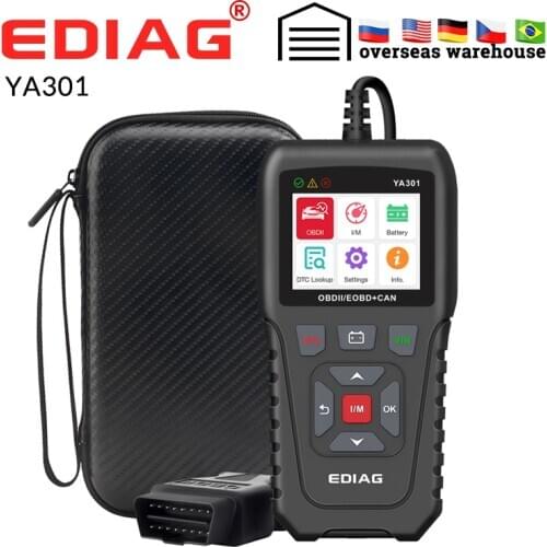 EDIAG YA301 OBD2 code reader support battery check Full OBD2 Functions YA-301 OBDII scanner tool free update PK KW850 CR3001