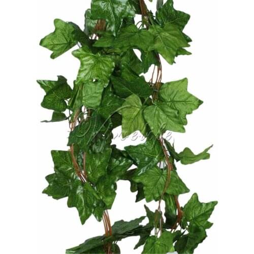 5pcs/lot Artificial Big Leaf Sleaf Ivy Leaf Garland Plants Vine Fake Foliage Flowers Wedding Home decorations 7.5 feete