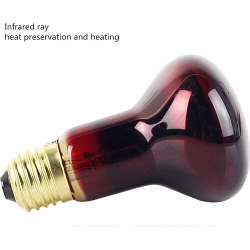 Infrared ray Heating Light Bulb 40W E27 R63 Red Night Heat preservation Light Lamp For Pet Plant Brooder indoor light AC 220V