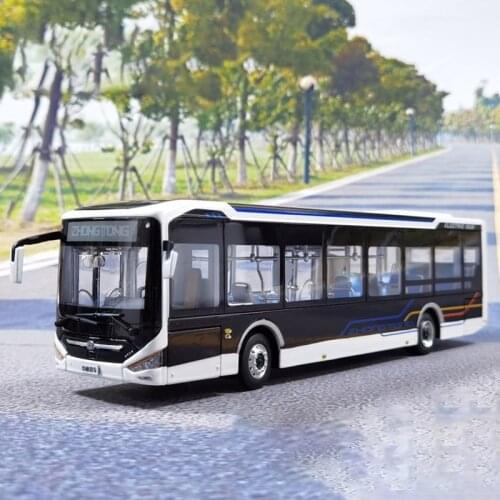 Diecast 1:42 Bus LCK6126EVGRA1 Pure Electric City Alloy Bus Model Metal Souvenir Ornaments Display Vehicle Boys Toy Gift