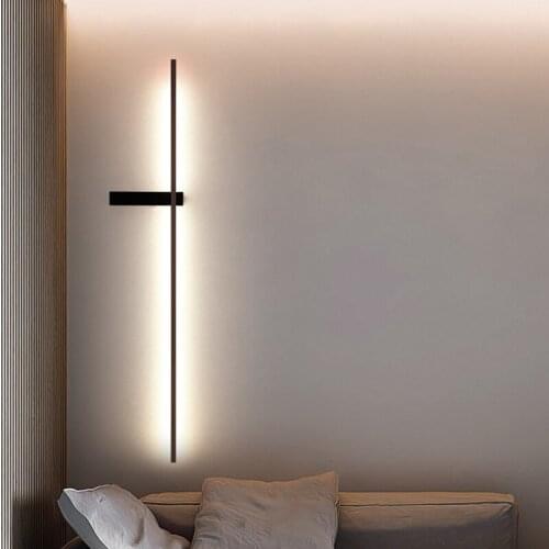 Minimalist Long Strip Wall Lamp Bedroom Bedside Lamp Modern Home Decor Line Wall Lamp Living Room Corridor Background Wall Lamp