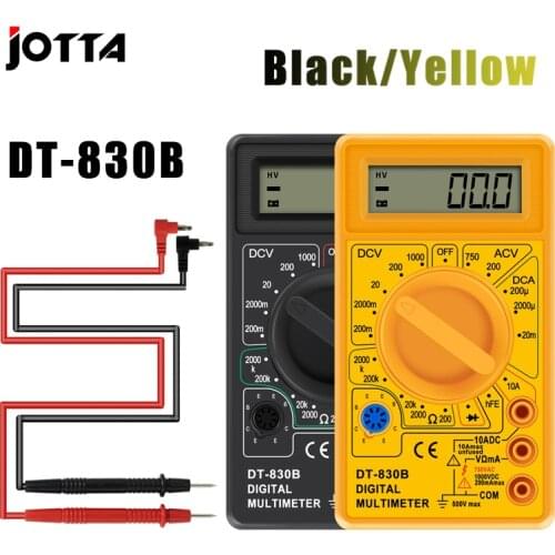 Jotta LCD Digital Multimeter DT-830B Electric Voltmeter Ammeter Ohm Tester AC/DC 750/1000V Amp Volt Ohm Tester Meter