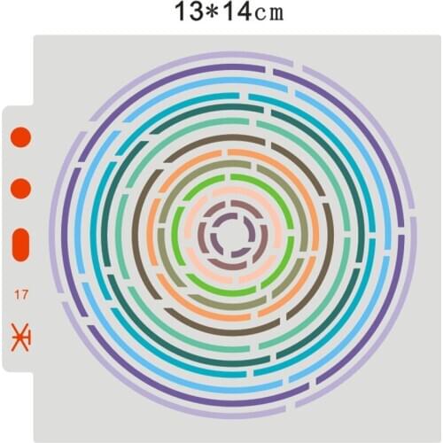 Wholesale Ring shield DIY cake scrapbook stencils hollow Embellishments printing lace ruler Valentines Day