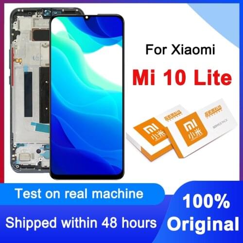 Original 6.57'' Display Replacement For Xiaomi Mi 10 Lite 5G LCD Touch Screen Digitizer Assembly For Mi10 Lite M2002J9G Display