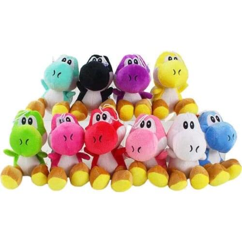 17cm Mario Bros Yoshi Plush Doll Toy PendSoft Doll Kids Gift Anime toy Animal stuffed doll Gifts for Children Kids 9 Colors