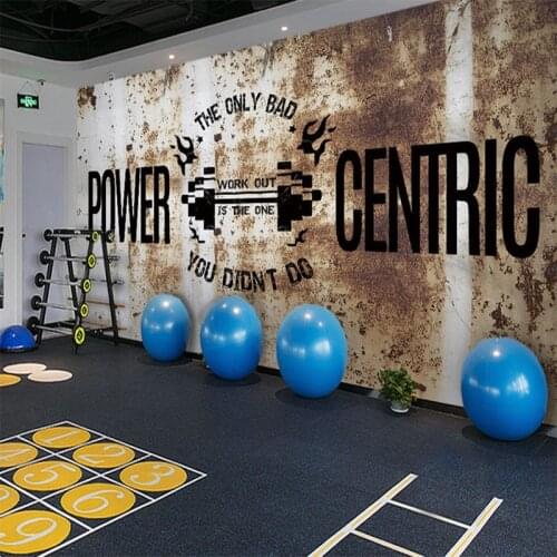 Custom 3D Gym Wall Mural Wallpaper Home Decor Soprt Modern style Rust 3D Photo Wall Paper For Living Room Bedroom Wallpapers