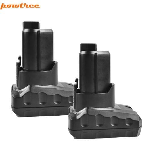 Powtree 2PCS For AEG Ridgid 12V 6000mAh Rechargeable Li-Ion Battery Replacement R86048 BLL12C BS12C BS12C2 L1215 L1215P L1215R