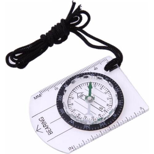 Professional Mini Compass Map Scale Ruler Multifunctional Camping Compass Survival Equipment Outdoor Accessories Hiking