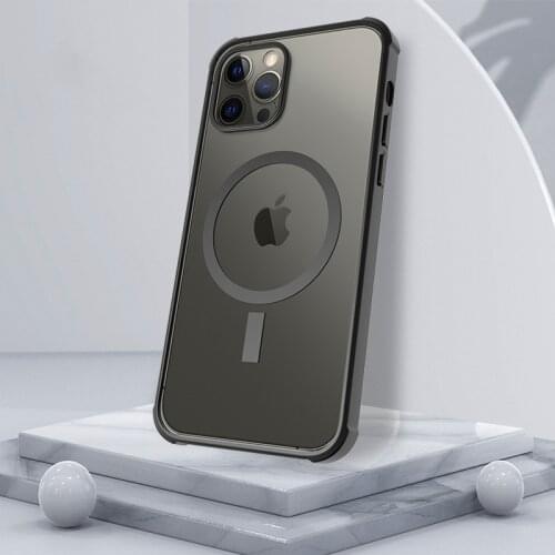 Notow Shockproof Plating TPU Case Cover For iPhone 12 Pro Max Mini 11 Pro Max For Magsafe Wireless Charger