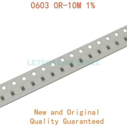 500pcs 1% 0603 SMD resistor 0R ~ 10M 1/10W 0 0.1 1 10 100 150 220 330 ohm 1K 2.2K 10K 100K 0R 0.1R 1R 10R 100R 150R 220R 330R 1M